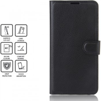 Dirbtinos odos atverčiamas dėklas juodas (ZENFONE AR ZC571KL)
